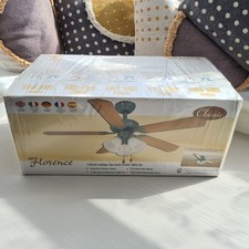 Klassischer Florenz Deckenventilator mit drei Lichtern - 106 cm - Verdi Gris - Neu