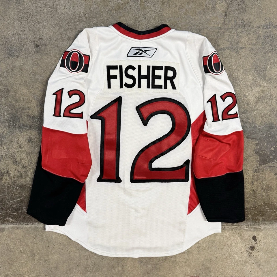 Camiseta deportiva de hockey Mike Fisher Ottawa Senators Reebok auténtica de la NHL talla 52 grande Foto 2 de 4