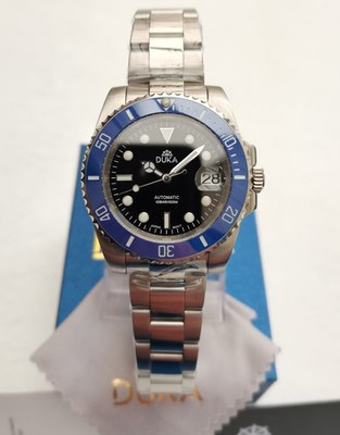 NEU IN OVP DUKA DK108 BLUEBERRY ALL STEEL TAUCHERUHR AUTOMATIK SEIKO NH35 2-LUME 100m