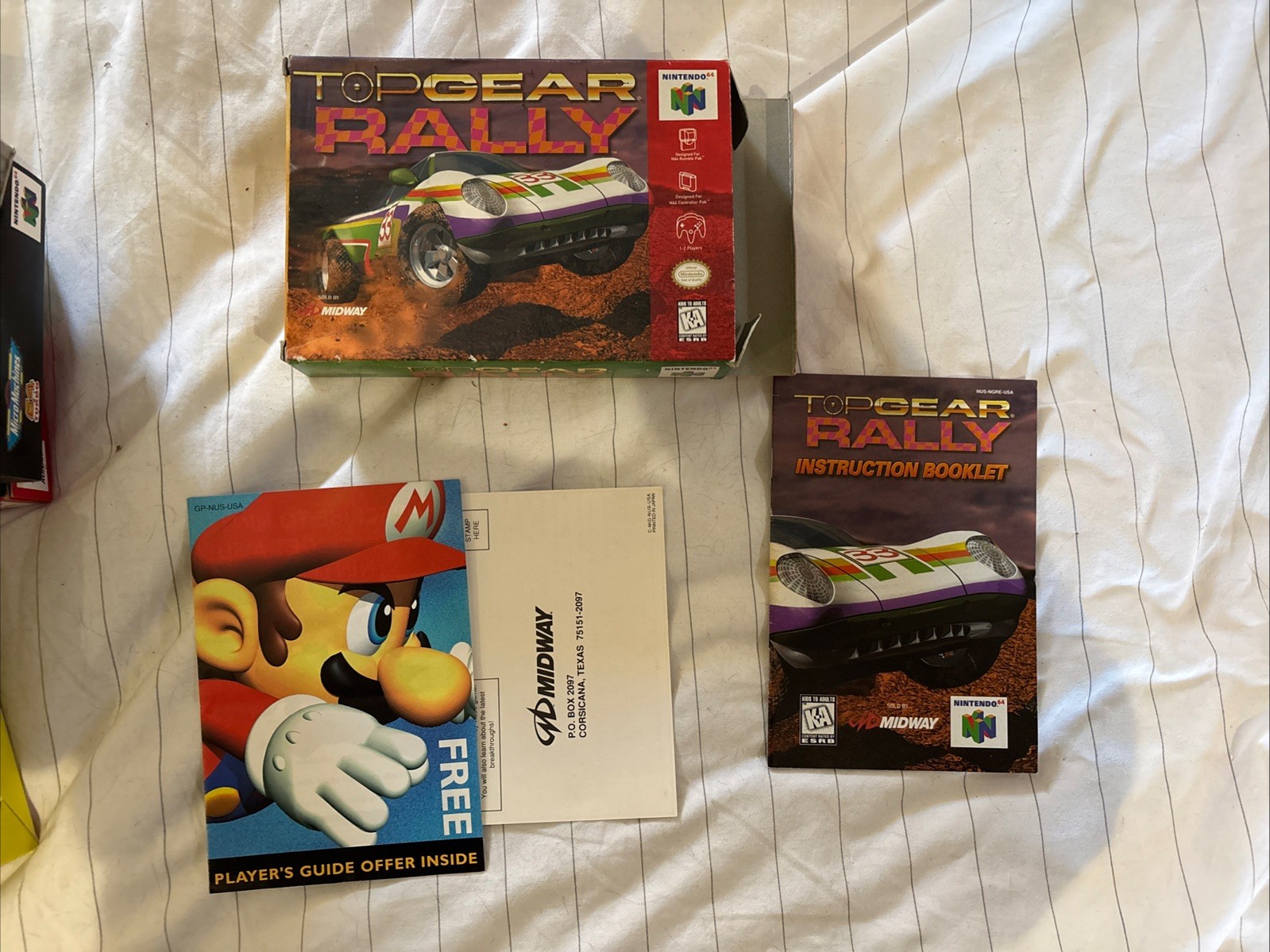 Boîte De Top Gear Rally N64 Sans Jeu,  Sans Cale Et Avec Manuels