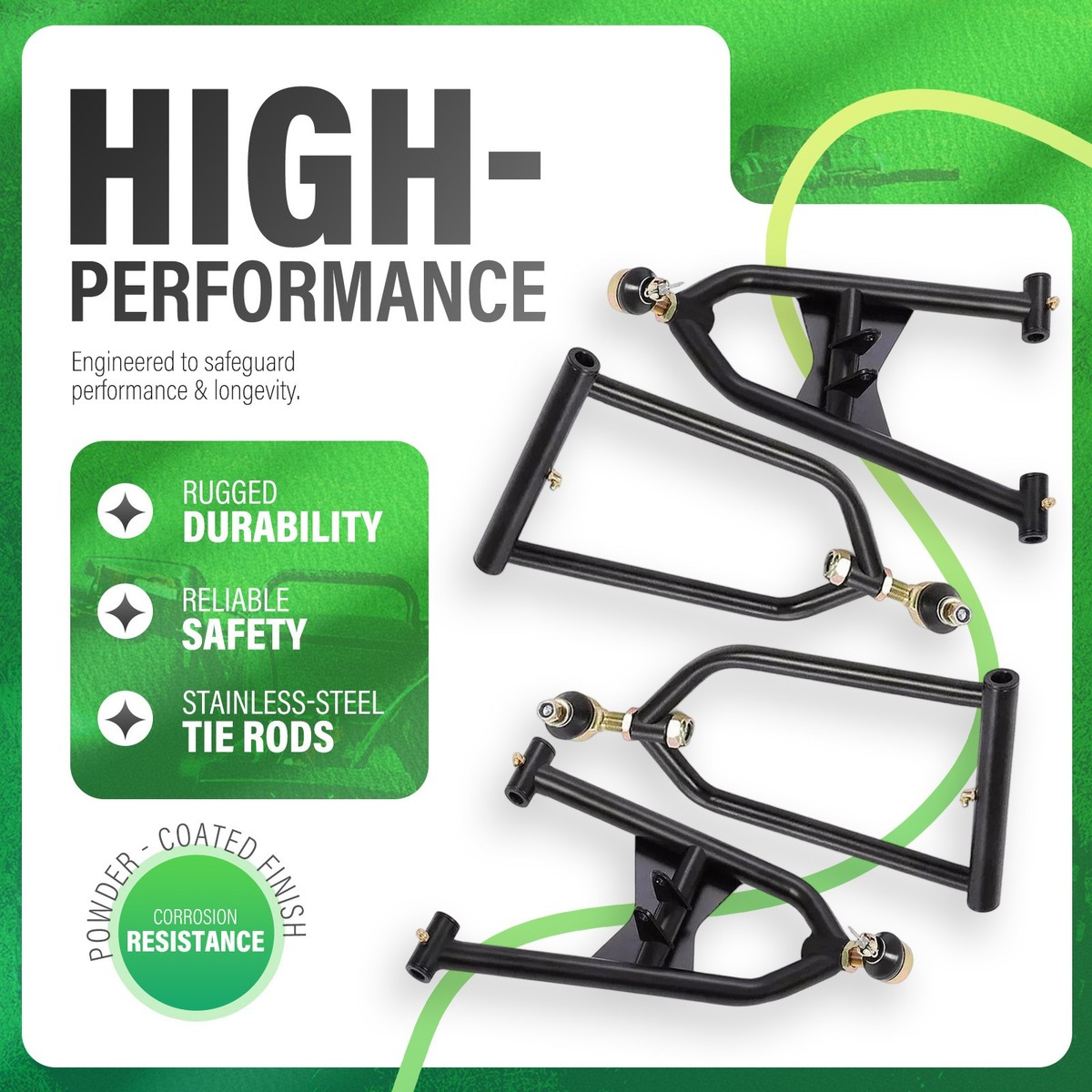 Front Upper & Lower A Arm+2+1 Wider Extender For 87-06 Yamaha