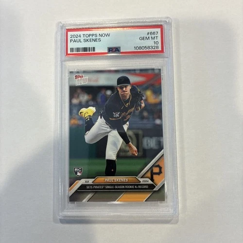 2024 Topps Now - Paul Skenes #667 (RC) PSA 10 GEM MINT 💎