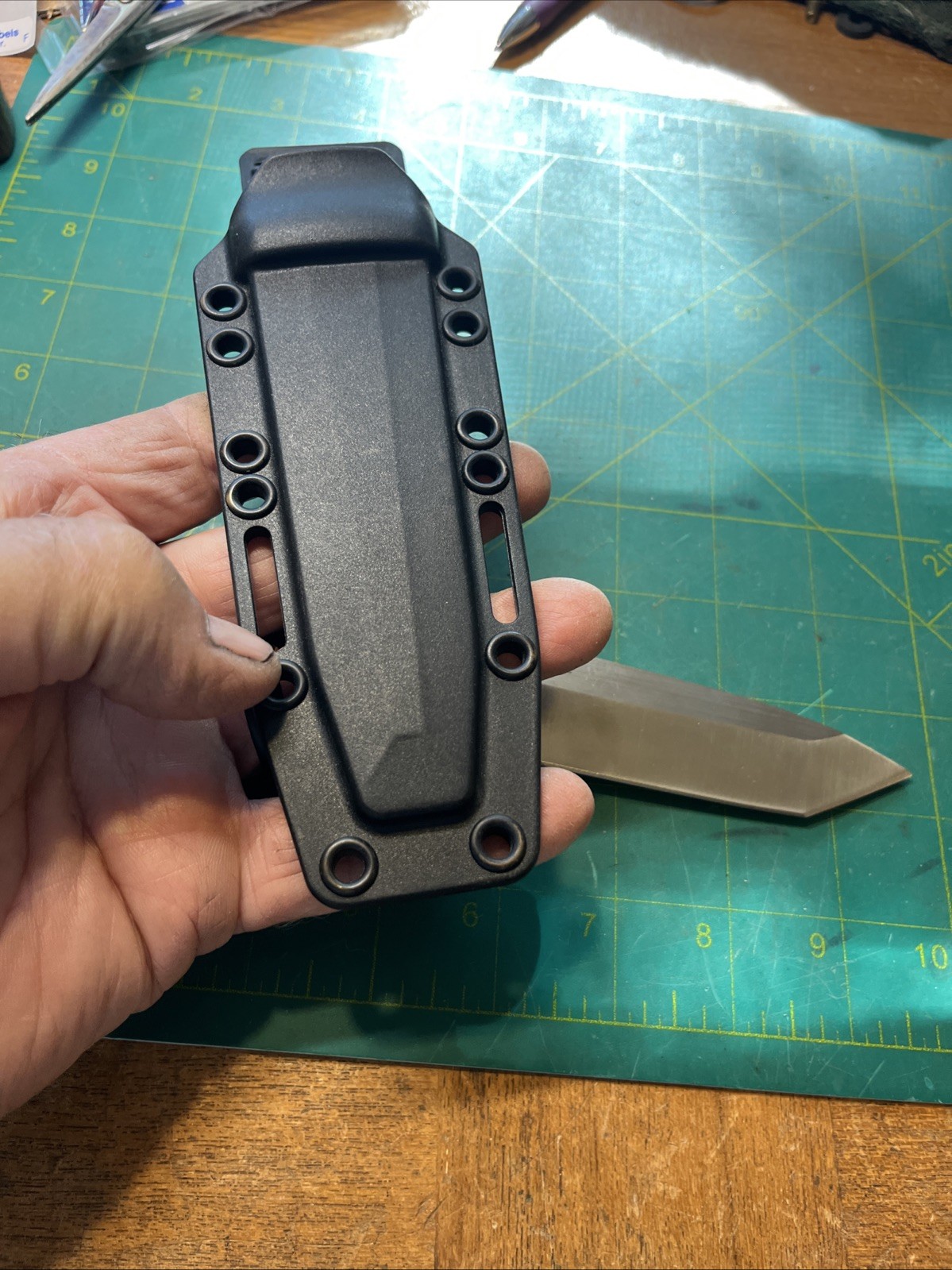 CRKT First Strike Fighting Knife,4 1/2 Inch Tanto Fixed Blade, Cord & Ray Skin H