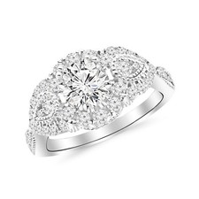 2.82 Carat t.w. ROUND Shape/Center Designer Vintage Halo CZ Engagement Ring 4