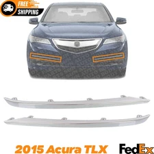 Bumper Trim Set For 2015 Acura TLX Front Left & Right Side