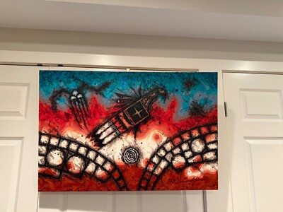Original acrylic painting by Hopi artist Dan Lomahaftewa