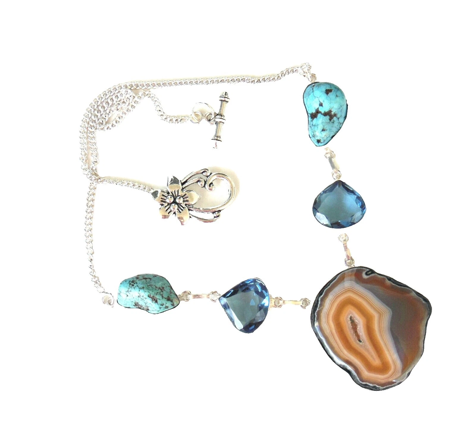 Colares Artesanais de Pedra Turquesa