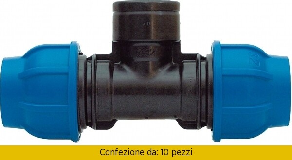Raccordi Nylon Tee Femina mm 25x3 / 4x25 Pezzi 10 Irritec IQ91520F0U25C