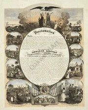 1863 Emancipation Proclamation, Slavery, Black Americans, Vintage Art Reprint