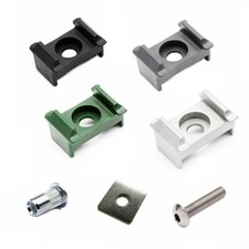 10 Stk Gittermattenhalter Set - Halter für Doppelstabmattenzaun Gittermatten