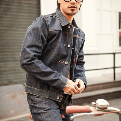 Red Tornado TYPE1 Denim Jacket Men Coat Cowboys Jean Motorcycle Jacket Top 506