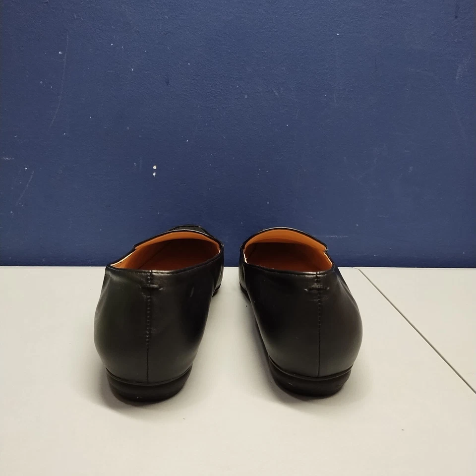 Franco Sarto Flat Loafer Womens 6.5M Black Rubber Sole Pointed Toe Slip On - Image 3 of 4