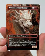Ancient Copper Dragon Proxy Card with Custom designed art