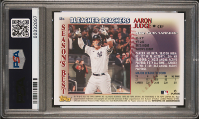 2023 Topps Archives #SB-6 Aaron Judge Bleacher Reachers PSA 9 MINT