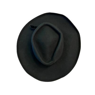 Lack Of Color Wool Hat with Velvet Band Lack of Color Benson Tri Black 100% Australian Wool Velvet  main image 3