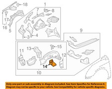 GM OEM 10-20 Impala Fender Structural Components Rails-Inner Support 13237558