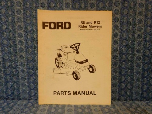 1988-1989 Ford New Holland R8 & R12 Riding Mower Original Parts Manual ...