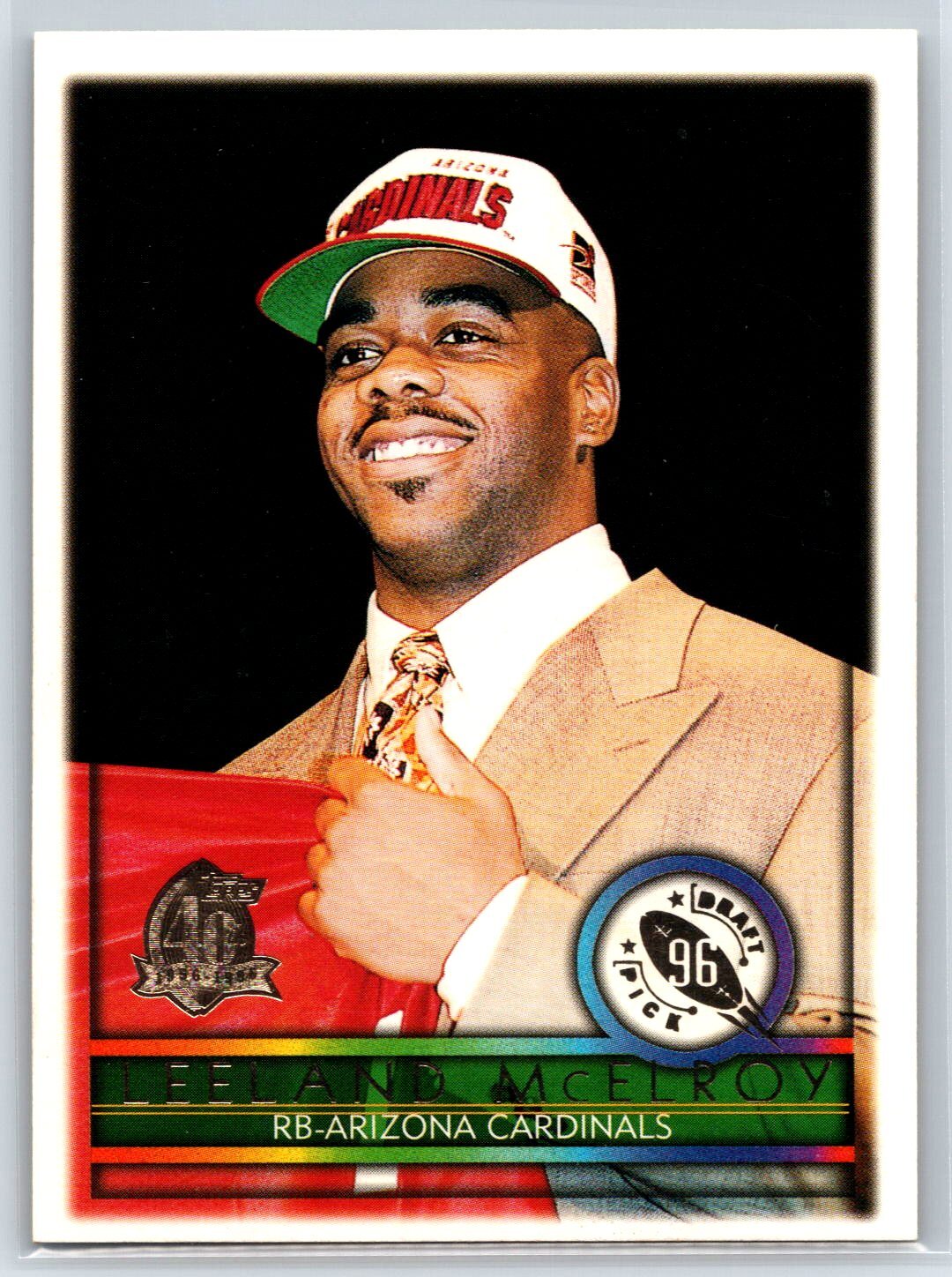 1996 Topps Leeland McElroy Rookie Arizona Cardinals RC #433