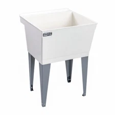 Mustee 17F Durastone 19 Gal Floor Mount Laundry Tub