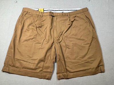 Samuel Windsor Men's 46 Khaki/Tan 100% Cotton Flat Front Chino Shorts