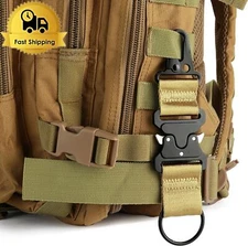 Tactical Keychain Quick Release Metal Buckle EDC Gear Clips with HK Clip Hunting