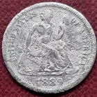 1889 Seated Liberty Dime 10c Better Grade VF Details #79470