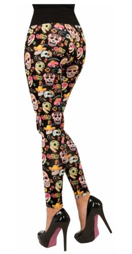 Day of the Dead Dia De Los Muertos Leggings Adult Costume Accessory - 第 1/1 張圖片