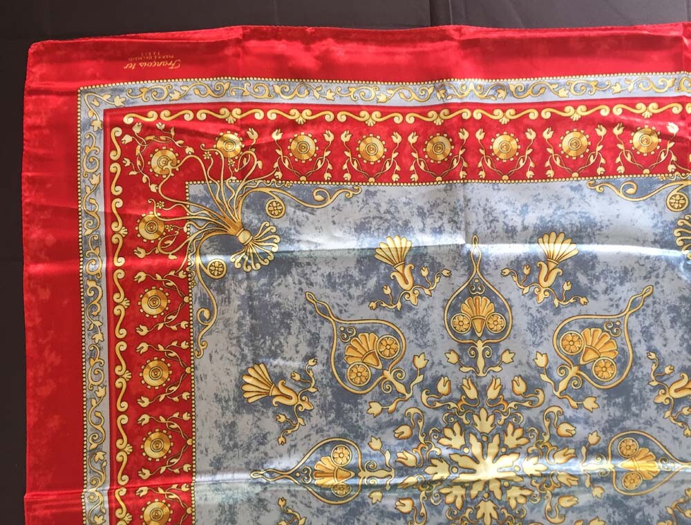 Foulard Rodier collection soie joueurs de polo - Jeronine Vintage