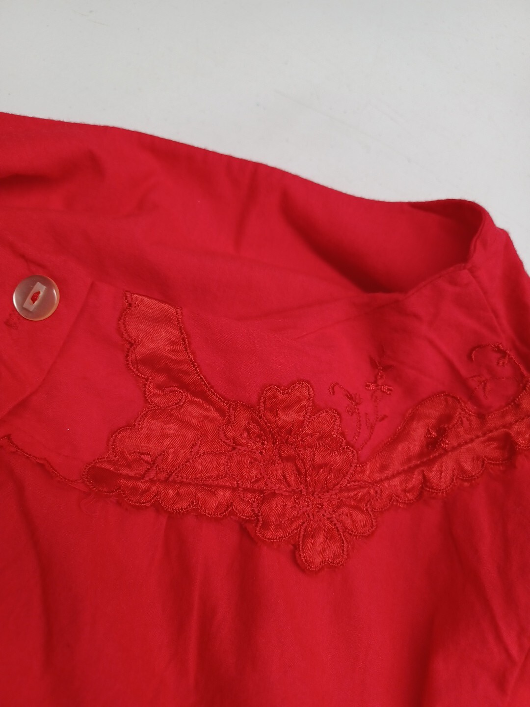 Vtg Carol Brent 2 Pcs Pajama Set Top Pants Red Soft Fabric Sz M