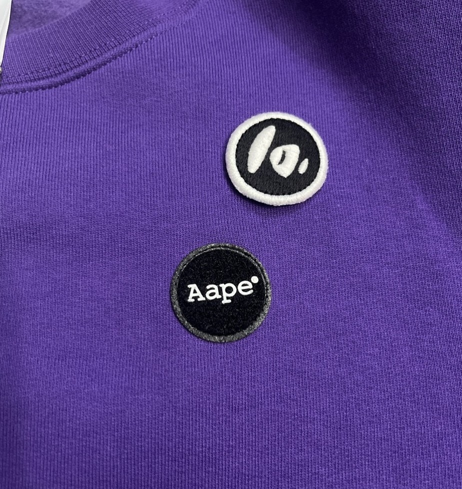 AAPE by A Bathing Ape Adult 2 Logo Hoodie - Men L / Women XL - MRSP$350 image 5