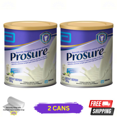 2 X Abbott Pro Sure Vanilla Milk 380g   High Protein, Prebiotic & EPA Powder