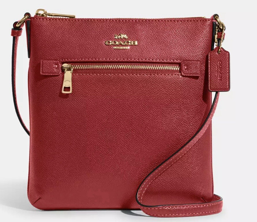 NWT Coach CE871 Mini Rowan File Bag in Crossgrain Leather IM/1941
