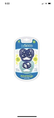 Dr. Brown's Advantage Baby Pacifiers 0-6 Month Blue Sea Foam 2 Count NEW SEALED
