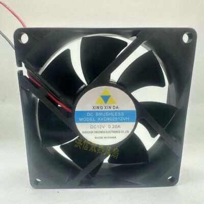 1 Pc. New XXD802512VH  DC12V 0.20A 80*25MM 2 wire cooling fan