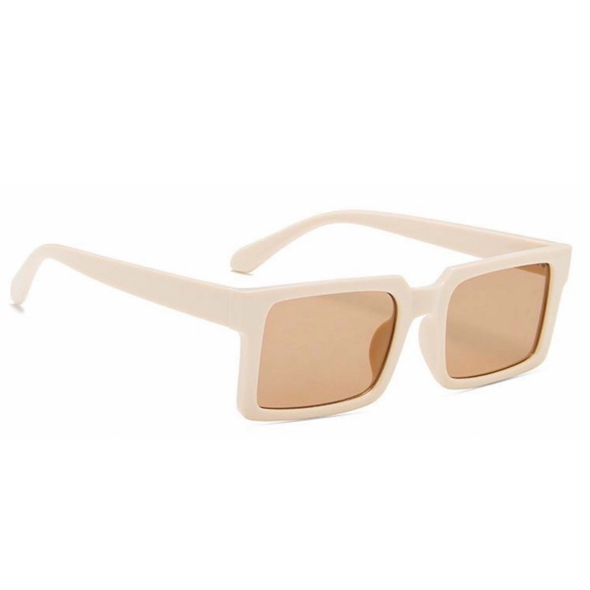 Stylish Beige Square Women\'s Sunglasses Demi | Oversized Square Metal Bridge Sunglasses – WMP Eyewear main image 2