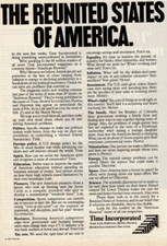 1981 Vintage Print Ad The Reunited States of America Time Incorporated Life