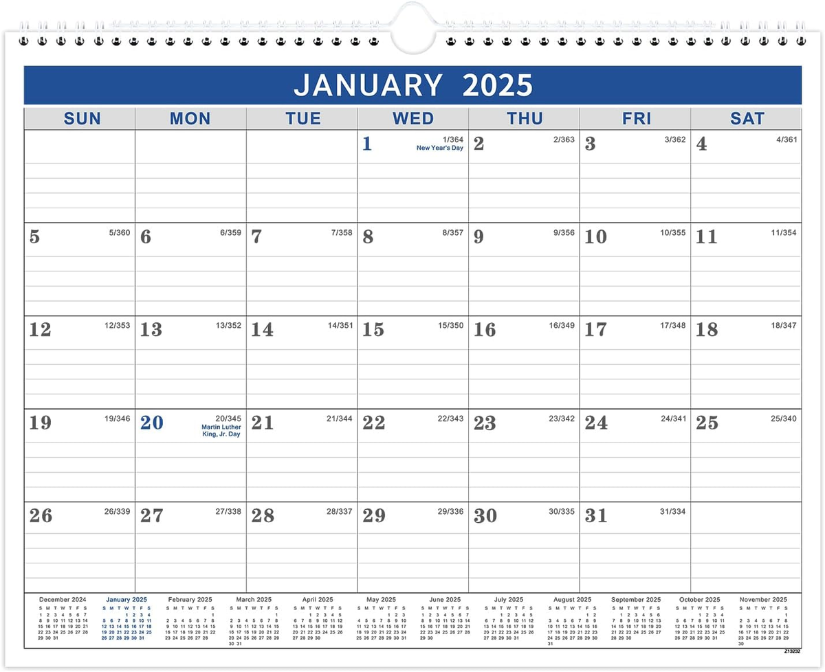 2025 Wall Calendar – Monthly Planner, Large Dates, Julian Dates & Holidays | eBay 2025-wall-calendar-monthly-planner-large-dates-julian-dates-holidays-ebay