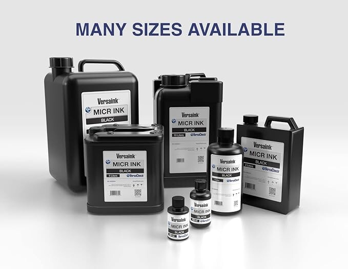 VersaInkNano Black MICR Ink 85ml Ink for Check Printers