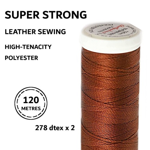 Super Strong Leather Sewing Thread 120m, Ideal for Repairing and Sewing Footwear - Picture 2 of 25