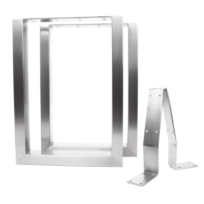 Bankgestell Edelstahl TU100-400 40/38 cm +2x RLW Bankuntergestell Kufen (1 Paar)