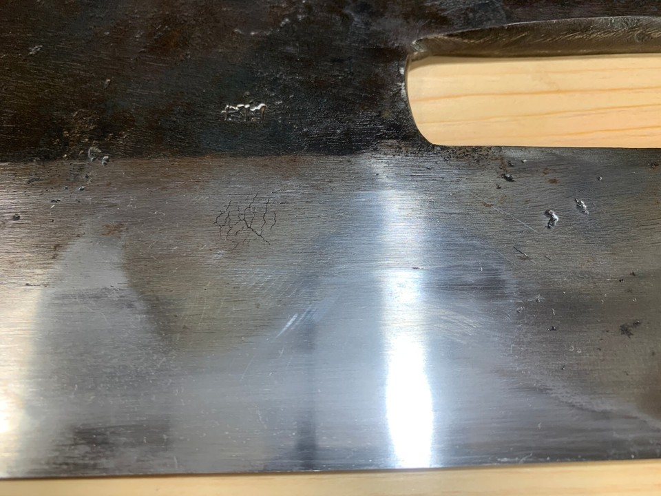 Used Japanese Kitchen Knife Menkiri (Soba Udon) Noodle 33 cm 1438g