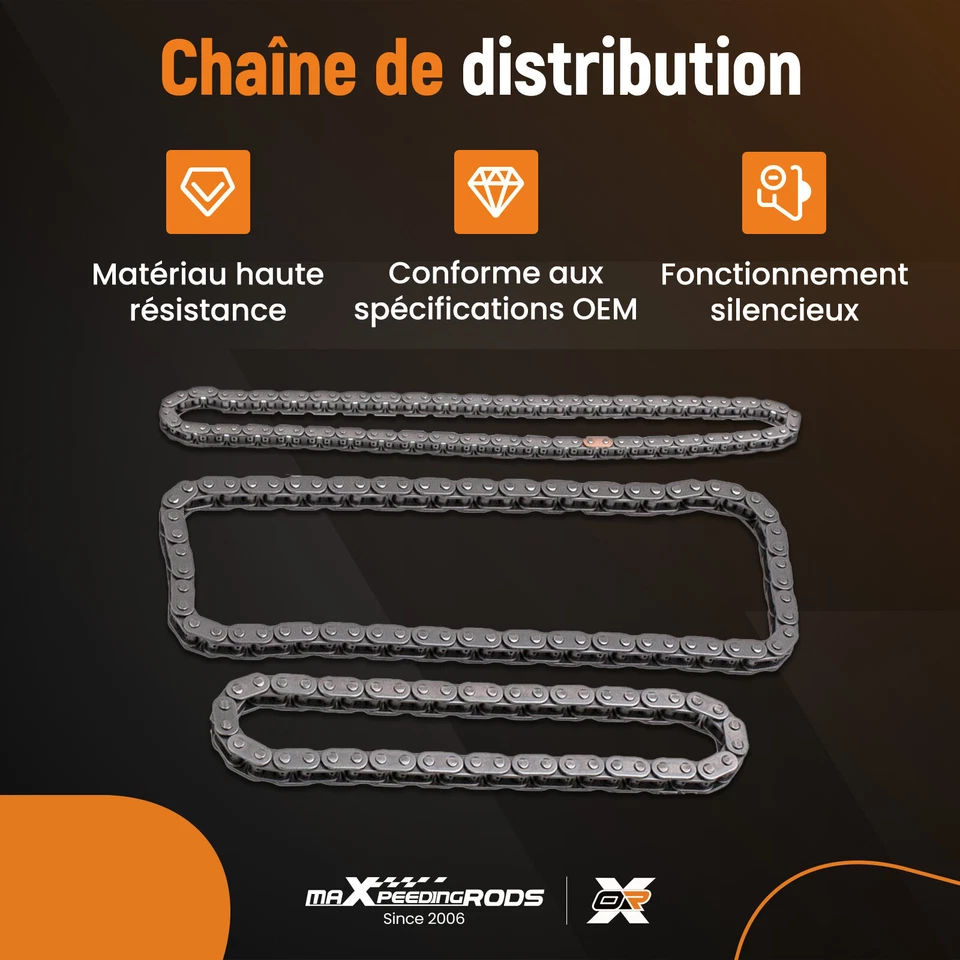 Kit Chaîne Distribution for Bmw N47 D20 2.0 N47d20a N47d20c Moteur 316 318 320 - Photo 2/4