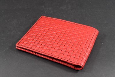 BRIEFTASCHE PORTEMONNAIE HERREN ROT BRAIDY ECHT LEDER