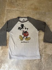 Vintage Disney Mickey Mouse Raglan Style Tshirt Youth Small