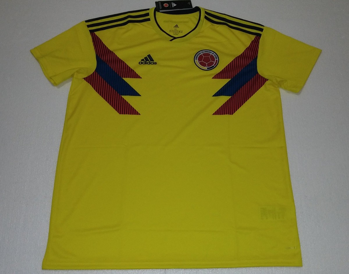 2018 SELECCION COLOMBIA HOME ADIDAS M XL WORLD CUP JERSEY JAMES
