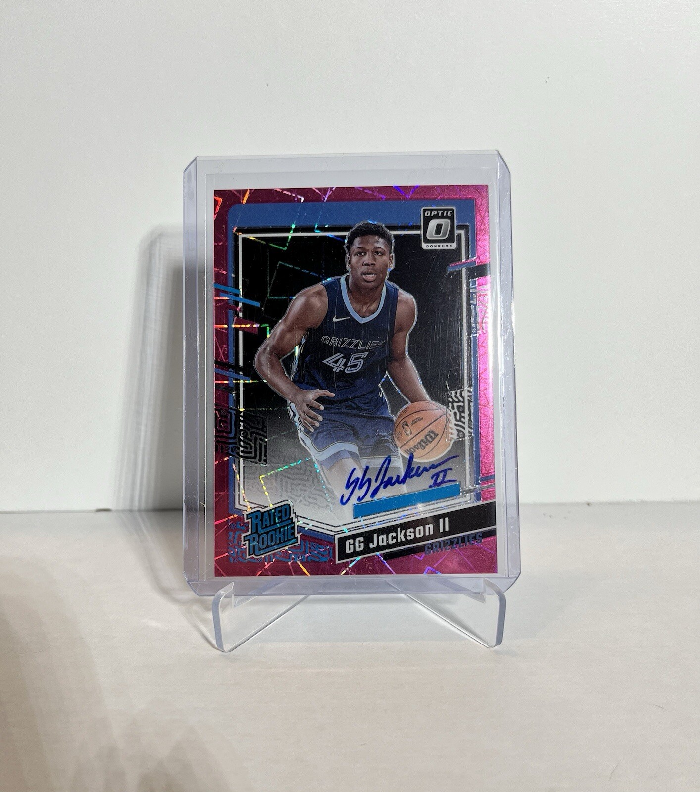 2023 Donruss Optic GG Jackson PINK VELOCITY AUTO /79 RATED ROOKIE RC GRIZZLIES