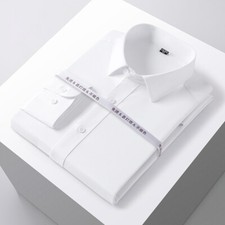 Mens Dress Shirts Long Sleeves Formal Business No Iron Button Down Casual Shirts