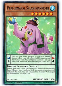 Performapal Splashmammoth - DOCS-EN002 - Rare - 1st Edition x3 - Near Mint