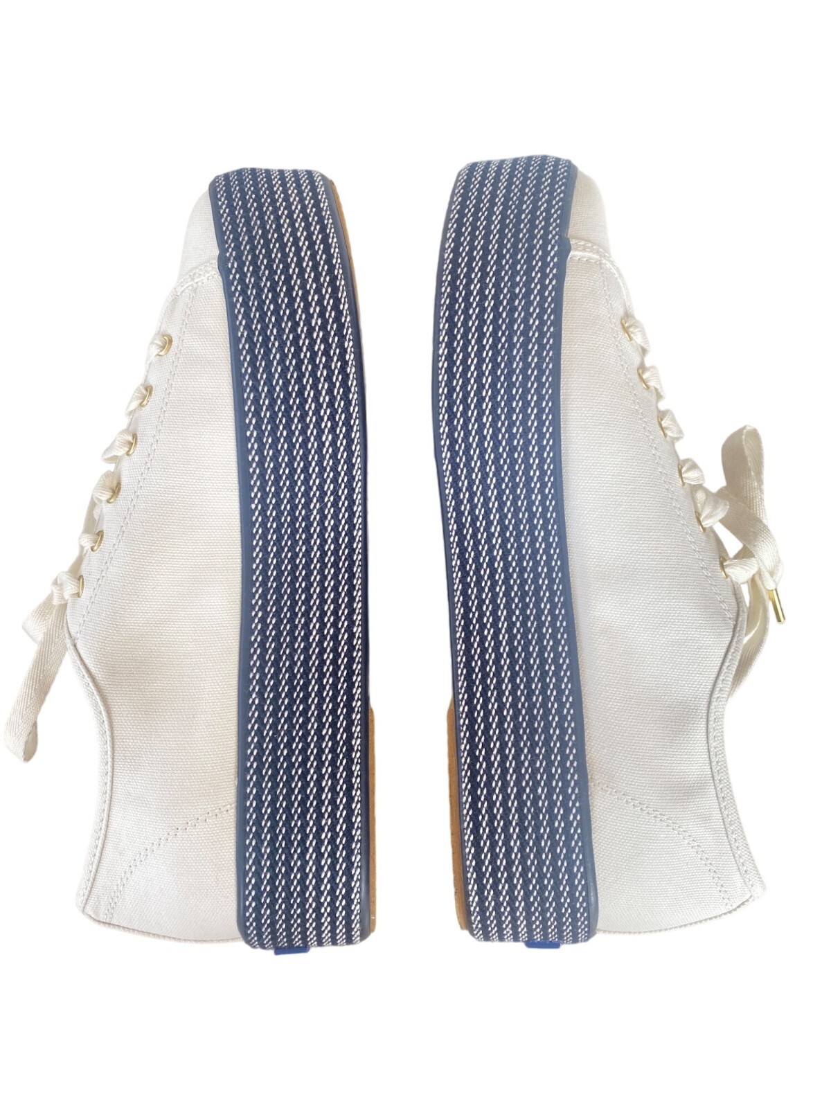 Keds Women's Triple Up Webbing Canvas Sneaker Women's 10 White Navy image 3