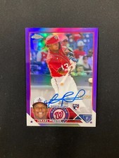 2023 Topps Chrome #RA-IP Israel Pineda Rookie Auto Purple Refractor Nationals